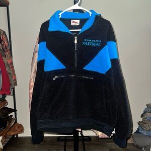 Carolina Panthers proelite Black and Blue Pullover Size Large